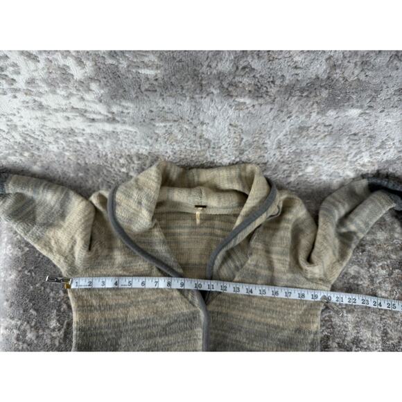 Free People Sz S Wool Ombre Oversized Shawl Collar Snap Button Cardigan Sweater - Picture 5 of 9